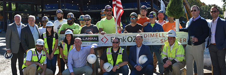 Lincoln Property Company and Callahan Construction Managers celebrates topping off of 300 3rd Ave. in Waltham, MA